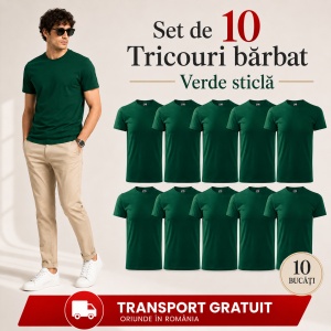 Set 10 tricouri bărbat Malfini Basic Clasic, 100% bumbac, regular fit, 48 culori, mărimi XS–5XL - Img 49