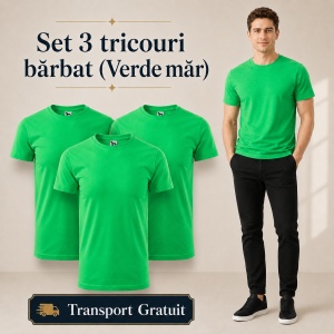 Set 3 Tricouri Bărbat Malfini, 100% Bumbac, 160 g/m², 48 Nuanțe, Mărimi XS–5XL, Transport Gratuit - Img 52
