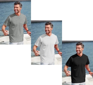 Set 3 Tricouri Bărbați | Guler V-Neck | 3 Culori -102