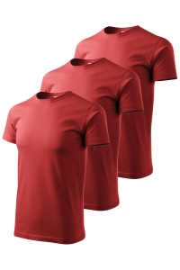 Set 3 tricouri de culoare rosu bordo