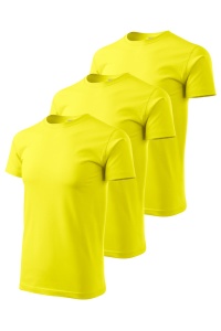 Set 3 tricouri de culoare galben lamaie