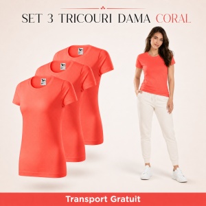 Set 3 tricouri damă, bumbac 100% | 35 de culori disponibile - 134 - Img 17
