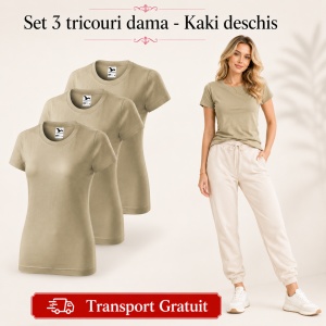 Set 3 tricouri damă, bumbac 100% | 35 de culori disponibile - 134 - Img 27