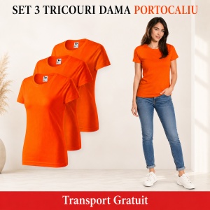 Set 3 tricouri damă, bumbac 100% | 35 de culori disponibile - 134 - Img 37