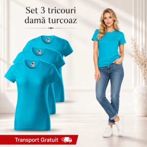 Set 3 tricouri damă, bumbac 100% | 35 de culori disponibile - 134 - Img 47
