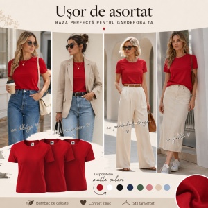 Set 3 tricouri dama - diverse culori pentru femei - Img 2