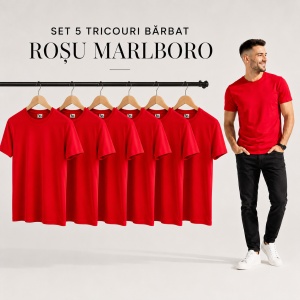 Set 5 tricouri bărbat Malfini Basic Clasic, 100% bumbac, regular fit, 48 culori, mărimi XS–5XL - Img 43