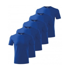 Set 5 tricouri clasice Albastru regal, barbatesti din bumbac 100%, clasice pentru barbati 132 - Img 4