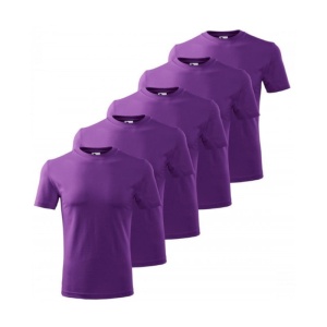Set 5 tricouri clasice Violet, barbatesti din bumbac 100%, clasice pentru barbati 132 - Img 2