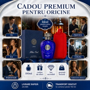 Set parfum Lattafa Blue Oud 100ml, parfum Arabesc, Unisex, Gentuta cosmetice - Img 9