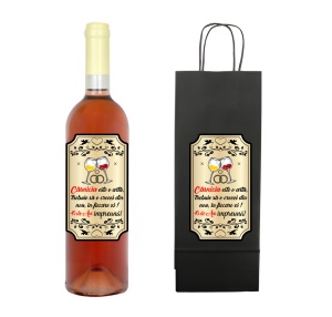 Set personalizat sticla de vin rose, pentru aniversarea casatoriei - Img 8