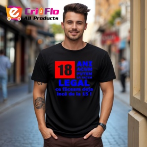 Tricou 18 ani acum putem legal mesaj amuzant majorat, Copii | Dama | Barbat , tricou negru - Img 6