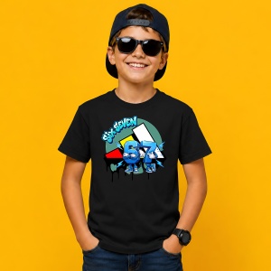 Tricou 67 Sase Sapte Graffiti Drip Urban Street Design, din bumbac 100%, tricou negru, Copii | Dama | Barbat