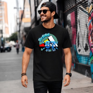 Tricou 67 Sase Sapte Graffiti Drip Urban Street Design, din bumbac 100%, tricou negru, Copii | Dama | Barbat - Img 5