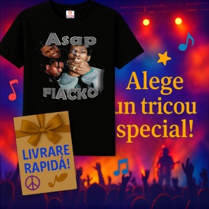 Tricou A$AP Rocky - Group Portrait, muzica Hip-Hop / Rap, Dama | Barbat | Copii, Culoare Negru - Img 11