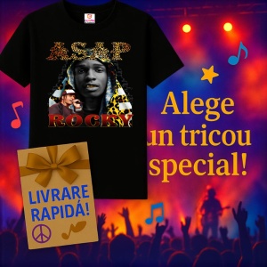 Tricou A$AP Rocky - Leopard Hoodie, muzica Hip-Hop / Rap, Dama | Barbat | Copii, Culoare Negru - Img 9