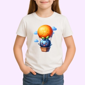 Tricou Afine amuzant de vara in balonul cu aer, Fructe, Copii | Dama