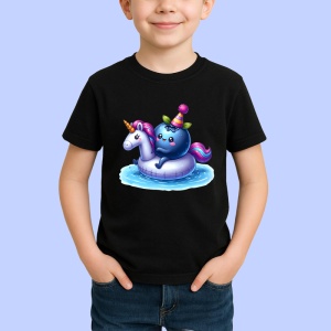 Tricou Afine amuzant de vara in poney, Fructe, Copii | Dama, culoare negru