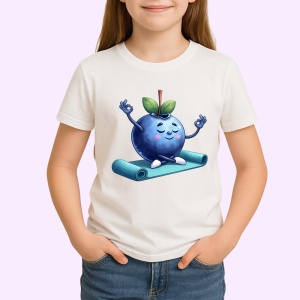 Tricou Afine amuzant de vara yoga, Fructe, Copii | Dama