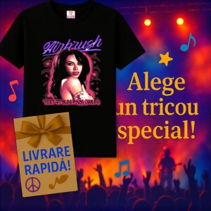 Tricou Airbrush Girl - Retro, muzica POP, Dama | Barbat | Copii, Culoare Negru - Img 7