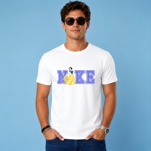 Tricou Alba Ca Zapada Snow White Princess Blue Glitter Urban Typography, din bumbac 100% Copii | Dama | Barbat