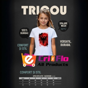 Tricou Albania Steag Splash Art, Copii | Dama | Barbat - Img 9