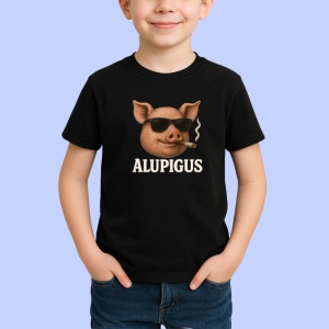 Tricou Alupigus Gangster, Copii | Dama | Barbat , tricou negru - Img 2