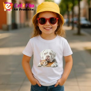 Tricou American Bulldog si pisica portocalie duo dragalas Copii | Dama | Barbat Barbat - Img 11