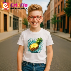 Tricou Ananas si explozie exotica, Fructe, Copii | Dama - Img 5