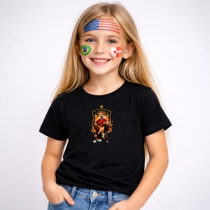 Tricou Andres Iniesta Spain World Cup Fifa 2026 V2, din bumbac 100%, tricou negru, Copii | Dama | Barbat - Img 2