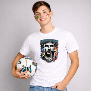 Tricou Antoine Griezmann France World Cup Fifa 2026, din bumbac 100%, tricou alb, Copii | Dama | Barbat