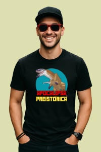 Tricou Apocalipsa Preistorica, din bumbac 100%, tricou negru, Dama | Barbat