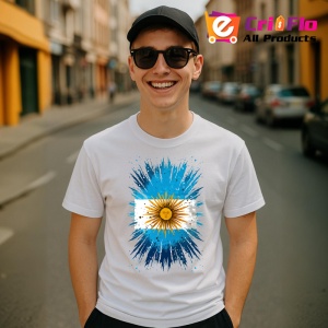 Tricou Argentina Steag Splash Art, Copii | Dama | Barbat - Img 6