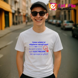 Tricou arunc scantei sunt electrician dar aproape ai ghicit mesaj electricieni, Copii | Dama | Barbat