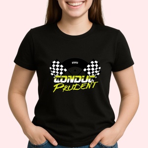 Tricou Atentie, Conduc PRUDENT Negru, Racers' Victory Negru, Copii | Dama | Barbat