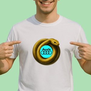 Tricou Audi Sarpe Galben Asteptand Sa Atace | Unisex Dama si Barbat