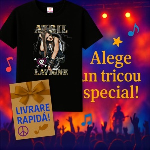 Tricou Avril Lavigne - Grunge Pose, muzica Pop Punk, Dama | Barbat | Copii, Culoare Negru - Img 7
