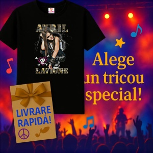 Tricou Avril Lavigne - Grunge Pose, muzica Pop Punk, Dama | Barbat | Copii, Culoare Negru - Img 10