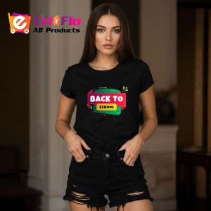 Tricou Back To School Design Colorat Scoala, din bumbac 100%, tricou negru Copii | Dama | Barbat - Img 7