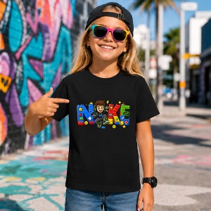 Tricou Baiat Gamer Colorate Litere Urban Play Design, din bumbac 100%, tricou negru, Copii | Dama | Barbat - Img 7