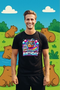Tricou Barbat CapyBara - It's my birthday - Img 2