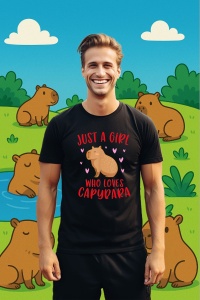 Tricou Barbat CapyBara - Just a girl who loves capybara 2 - Img 2