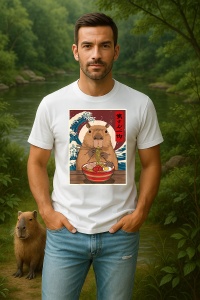 Tricou Barbat CapyBara - Ramen japonez - Img 2