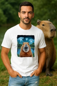 Tricou Barbat CapyBara - Selfie cu UFO - Img 3