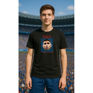 Tricou Barbat cu Fotbalistul Achraf Hakimi - Paris Saint - Germain - Img 6