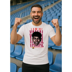 Tricou Barbat cu Fotbalistul Lamine Yamal Nasraoui Ebana - FC Barcelona - Img 7