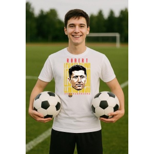 Tricou Barbat cu Fotbalistul Robert Lewandowski - FC Barcelona - Img 8