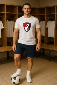 Tricou barbat cu logo stema AFC Bournemouth Marea Britanie , din bumbac 100% - Img 9