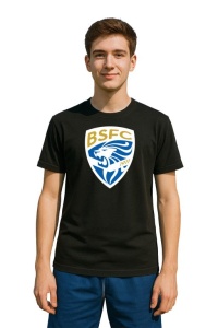 Tricou barbat cu logo stema Brescia calcio Italia , din bumbac 100% - Img 2