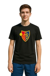 Tricou barbat cu logo stema Fc Basel Elvetia , din bumbac 100% - Img 2